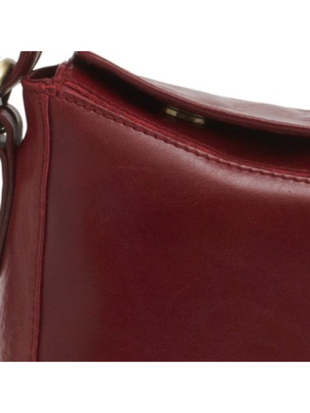 MADE IN INDIA Leather Flap Over Shoulder Bag - Picture 2 of 5